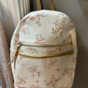 Floral Cream Backpack